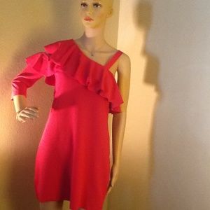 ZARA  women’s dress one shoulder fuschia S